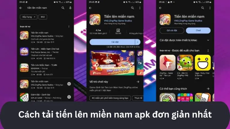 Hướng Dẫn Cách Tải Và Cài Đặt Tiến Lên Miền Nam APK Dễ Dàng 3 Chi tiết cách tải Tiến lên miền Nam apk